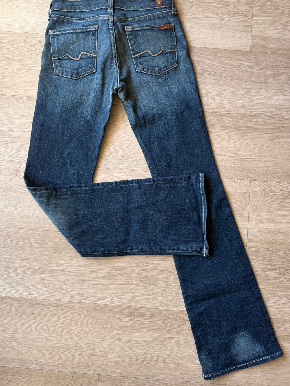 7 For All Mankind Bootcut Jeans - Made in USA - Sz 25 - Vintage Y2K